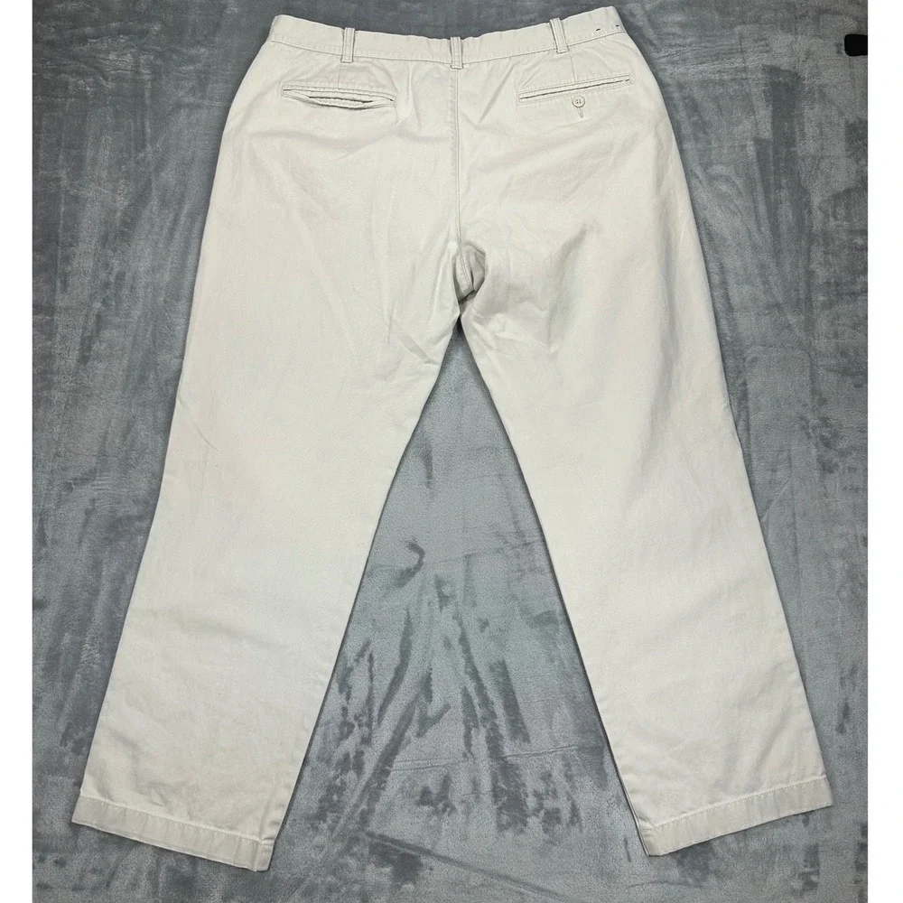 J.Crew The‎ Bleecker Chino Pants Mens 38x32 Khaki Tan Straight Leg Cotton Twill